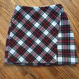 Hollister Christmas plaid mini skirt size XS